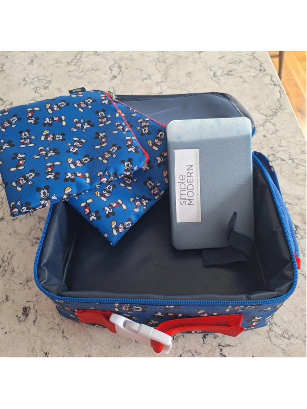 NEW Simple Modern Disney Hadley 2.0 Lunch Box 4-Piece Set Mickey Mouse Ice Pack